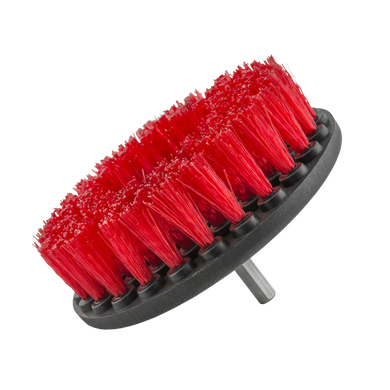 Carpet Brush With Drill Attachment All Surface All Purpose Heavy Duty Brush (Red)