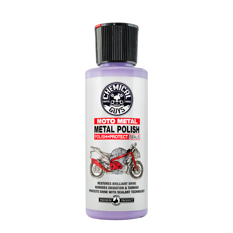 Moto Metal Polish Cleaner, Polish & Protectant for Motorcycles (4 oz/118ml/pocketsize)